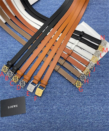 Loewe Belt In Smooth/Grained Calfskin 20MM Gold/Silver Hardware Colors Options