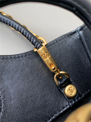 CHANEL 31 Mini Shopping Bag Suede&Calfskin Gold Tone Metal Black AS4133