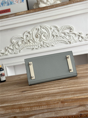 Bir.kin Sellier Bag Epsom Leather 25CM Gold/Silver Hardware In Blue Glacier/Craie HS