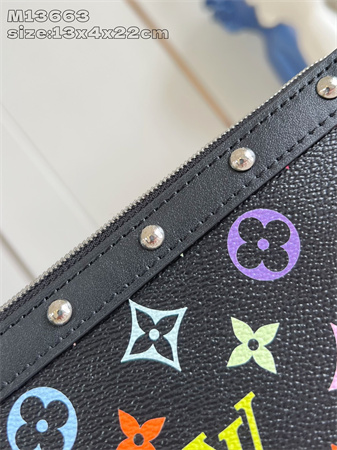 LV x TM Pochette Accessoires Multicolor Monogram Canvas Black M13663