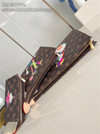 L.V X TM Trio Toilet Pouch Monogram Canvas With Printing M13762