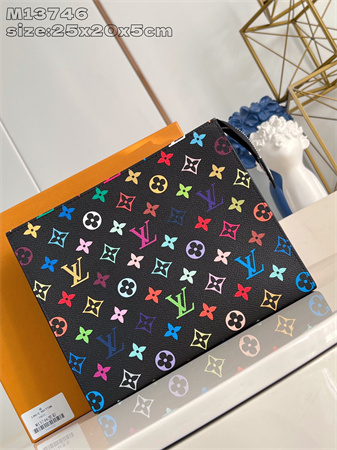 L.V X TM Toiletry Pouch Multicolors Monogram Canvas Black M13746