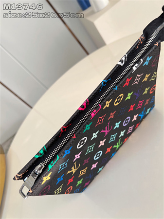 L.V X TM Toiletry Pouch Multicolors Monogram Canvas Black M13746
