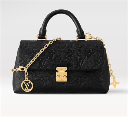 L.V Nano Madeleine Black Supple grained cowhide leather M12144 TOP