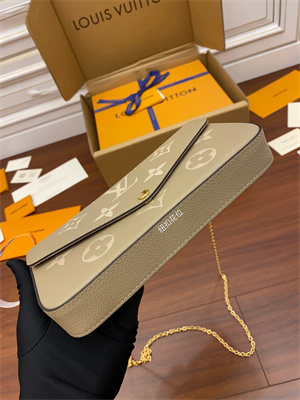 L.V Felicie Pochette Monogram Empreinte Dove/Cream M82610 TOP