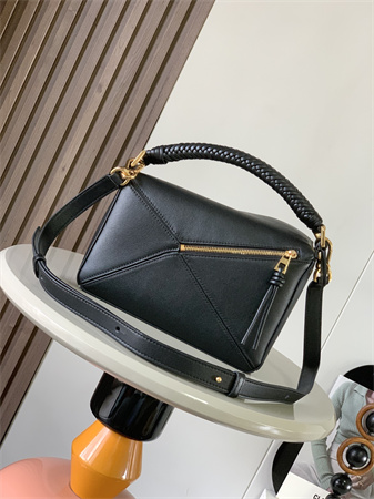 Loewe Small Puzzle Bag In Classic Calfskin Black