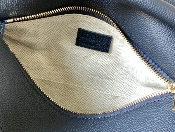 Loewe Small Puzzle Bag In Soft Grained Calfskin Navy