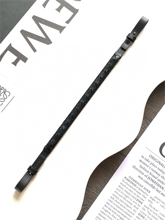 Loewe Woven spiral strap in classic calfskin Black