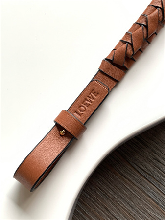 Loewe Woven spiral strap in classic calfskin Tan