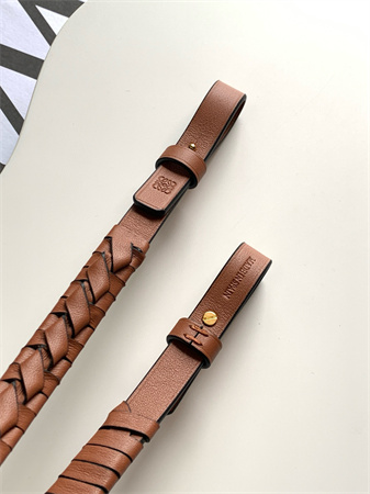 Loewe Woven spiral strap in classic calfskin Tan