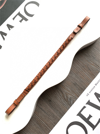 Loewe Woven spiral strap in classic calfskin Tan