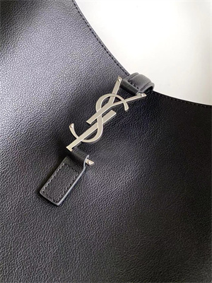 Y.S.L LE 5 A 7 Supple Large HOBO BAG In Black Leather