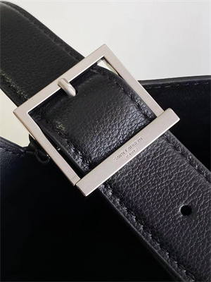 Y.S.L LE 5 A 7 Supple Large HOBO BAG In Black Leather