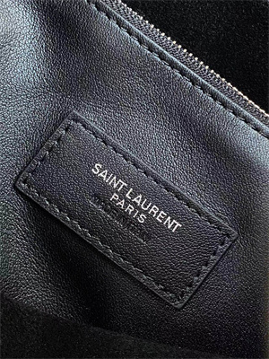 Y.S.L LE 5 A 7 Supple SMALL HOBO BAG In Black Leather