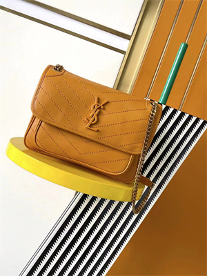 Y.S.L NIKI MEDIUM In Smooth Lambskin Yellow Color