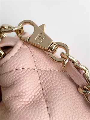 Chanel Coco Crush Top Handle Bag Grained Calfskin Gold Tone Metal Pink AP4591