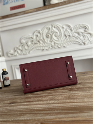 Bir.kin Sellier Bag Epsom Leather 25/30/35CM Gold Hardware In Bordeaux Color HS