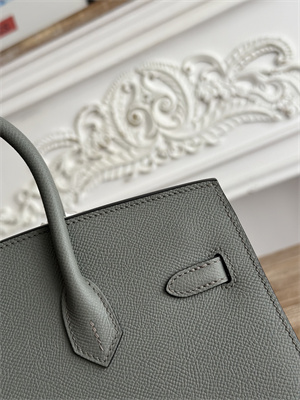 Bir.kin Sellier Bag Epsom Leather 25/30/35CM Gold Hardware In Gris Meyer Color HS