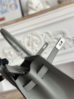 Bir.kin Sellier Bag Epsom Leather 25/30/35CM Gold Hardware In Gris Meyer Color HS