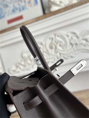 Bir.kin Sellier Bag Epsom Leather 25/30/35CM Gold Hardware In Cafe Color HS