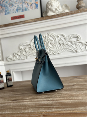 Bir.kin Sellier Bag Epsom Leather 25/30/35CM Gold Hardware In Blue Jean Color HS