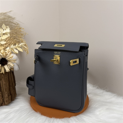 Kelly Jump Backpack Swift Leather Gold Tone Hardware In Black Color HS