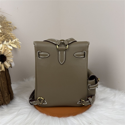 Kelly Jump Backpack Swift Leather Gold Tone Hardware In Etoupe Color HS