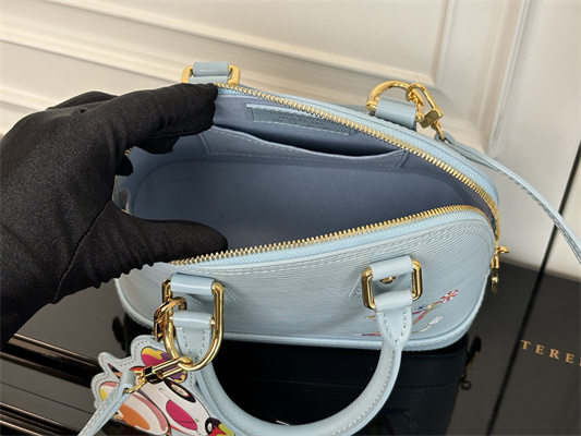 LV x TM Alma BB Epi Leather Washed Blue M14197