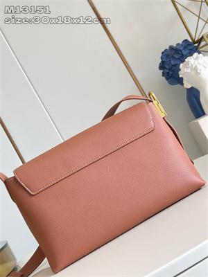 L.V Low Key Messenger Bag Grained calfskin Cognac M13151