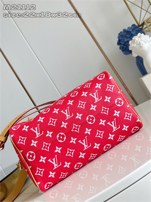 L.V Speedy P9 Bandoulière 30 Monogram Soft Calfskin Red