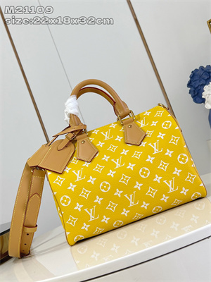 L.V Speedy P9 Bandoulière 30 Monogram Soft Calfskin Yellow