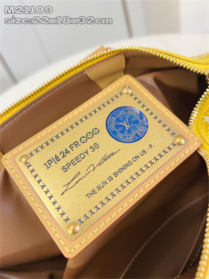 L.V Speedy P9 Bandoulière 30 Monogram Soft Calfskin Yellow