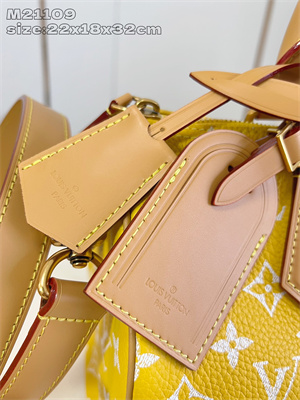 L.V Speedy P9 Bandoulière 30 Monogram Soft Calfskin Yellow