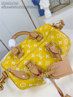 L.V Speedy P9 Bandoulière 30 Monogram Soft Calfskin Yellow