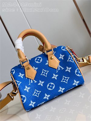 L.V Speedy P9  Bandoulière 18 Monogram Soft Calfskin Blue