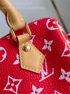 L.V Speedy P9  Bandoulière 18 Monogram Soft Calfskin Red