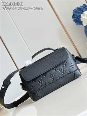 LV Steamer East West Wearable Wallet Taurillon Monogram embossed cowhide leather Black M13888
