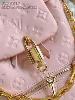 L.V Coussin Backpack Mini Lambskin Leather Jasmine Pink M13389