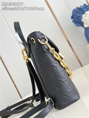 L.V Coussin Backpack Mini Lambskin Leather Black M13387