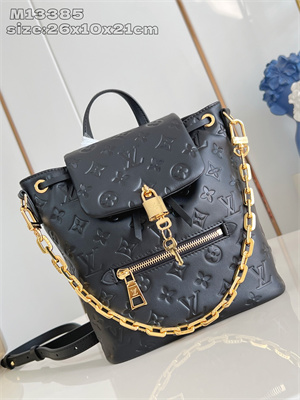 L.V Coussin Backpack PM Lambskin Leather Black M13357