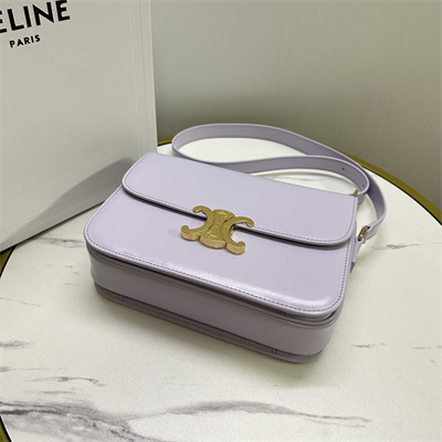 Celine Classique Triomphe Bag In Shiny Calfskin Lavender Color