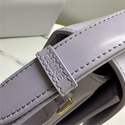 Celine Classique Triomphe Bag In Shiny Calfskin Lavender Color