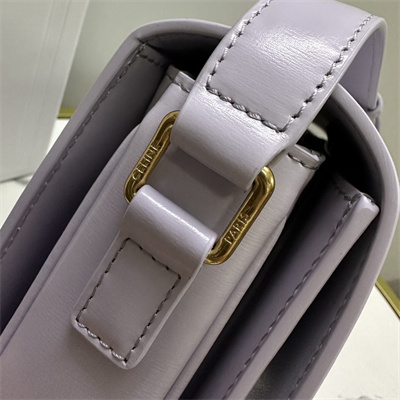 Celine Classique Triomphe Bag In Shiny Calfskin Lavender Color