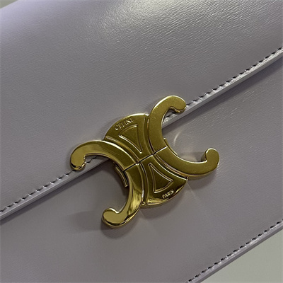 Celine Classique Triomphe Bag In Shiny Calfskin Lavender Color