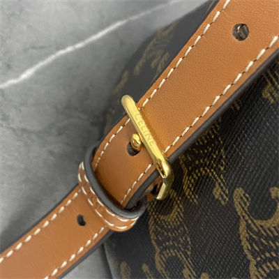 Celine Backpack Bonnie In Triomphe Canvas and calfskin Tan