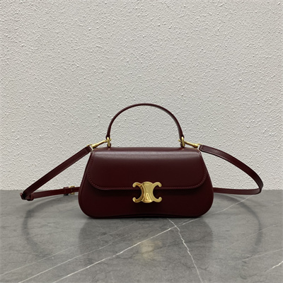Celine TEEN LOLA in shiny calfskin Bordeaux Color