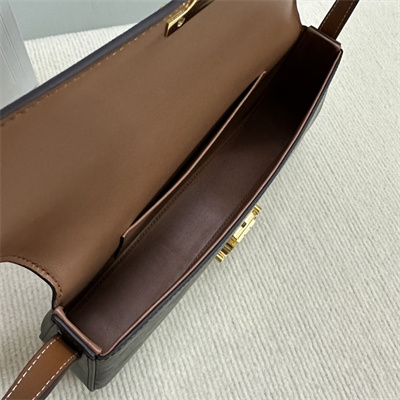 Celine Medium LOLA In Triomphe Canvas and Calfskin Tan