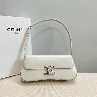 Celine Medium LOLA In Shinny Calfskin White
