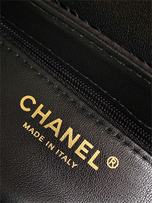 Cha.nel Mini Shopping Bag Kelly Bag Sequins Gold-Tone Metal Black AS4416