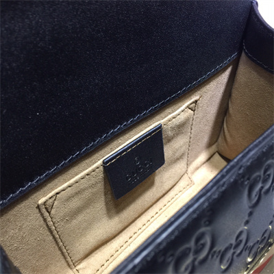 Gu.cci Padlock Small shoulder bag Black Leather 409487